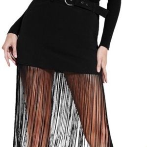 Guess Fringe Maxi Skirt